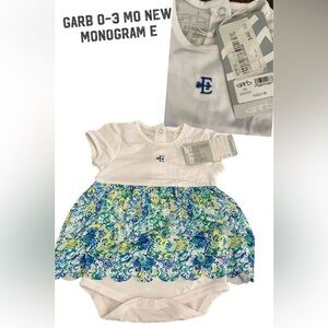 Garb 0-3 month Kinsley Infant Girls' Dress outfit new monogram E